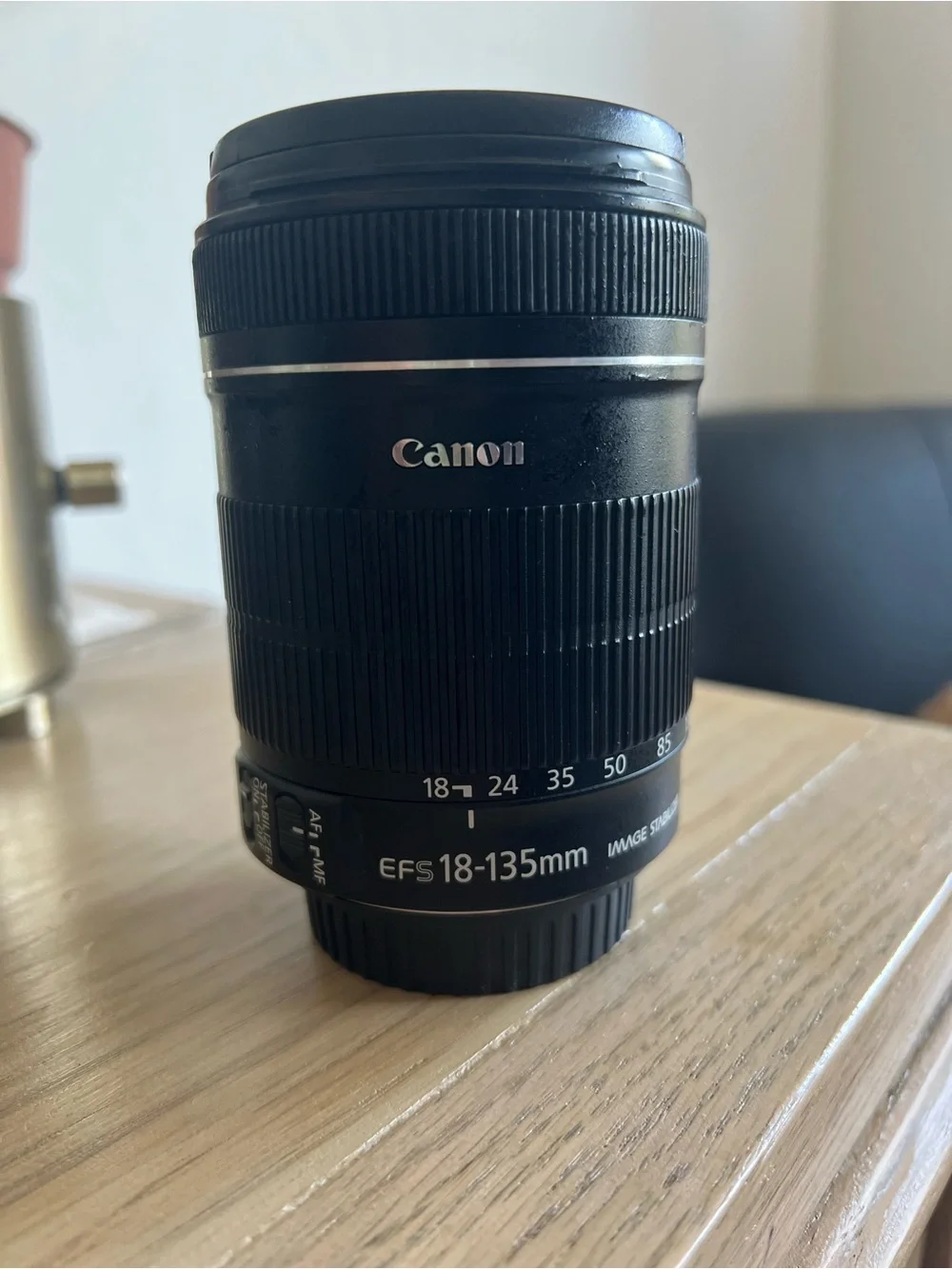 Canon 18-135mm EFS Black Camera Lens with Lens Cap